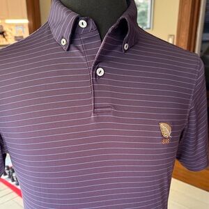 Peter Millar Purple blue Striped Polo Shirt